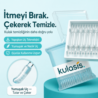 Kulasis™ - Yapışkan Uçlu Yıkanabilir Kulak Temizleme Çubuğu